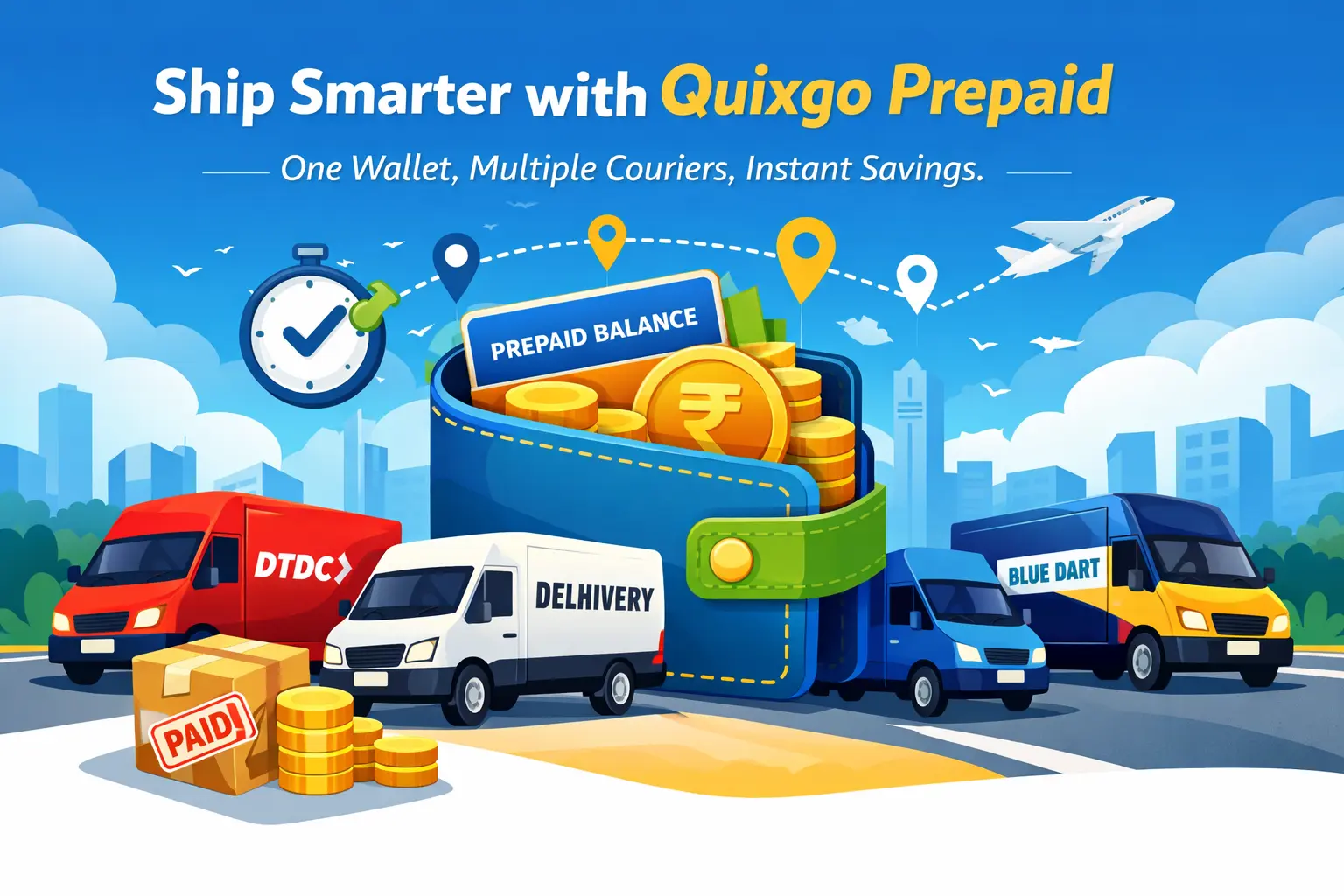 Multi-carrier prepaid courier aggregator platform India